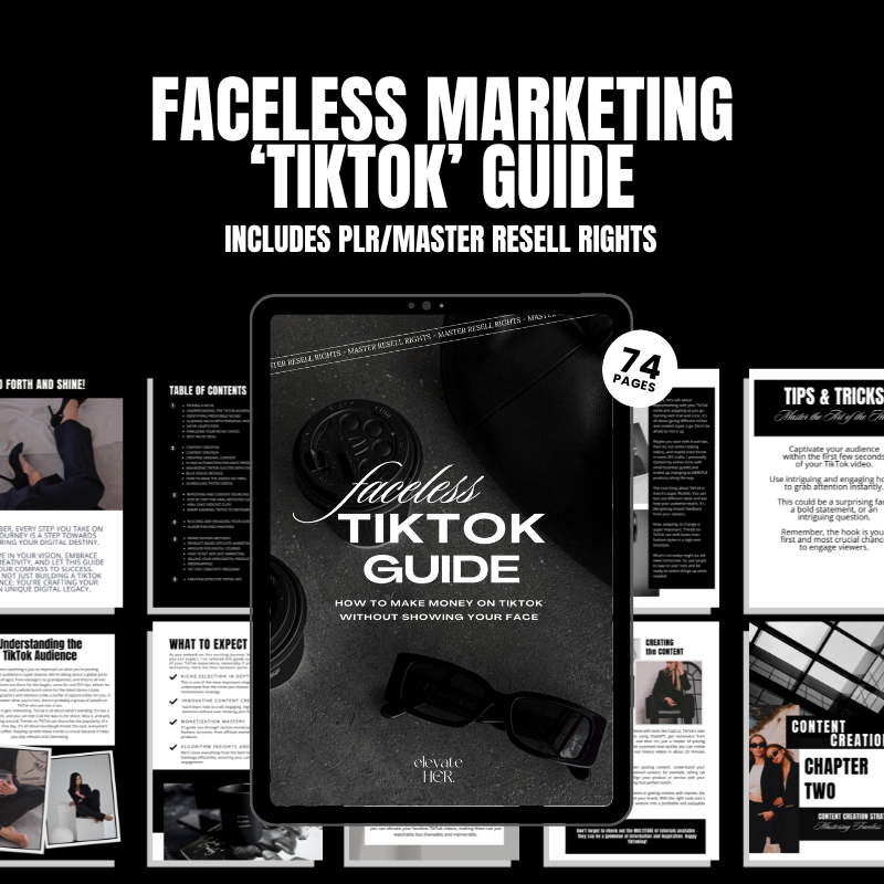 Faceless TikTok Marketing Guide - Elevate Her Agency