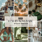 Luxury Boss Babe stock images bundle featuring high-quality lifestyle and business-themed photos. Ideal for entrepreneurs, influencers, and branding.