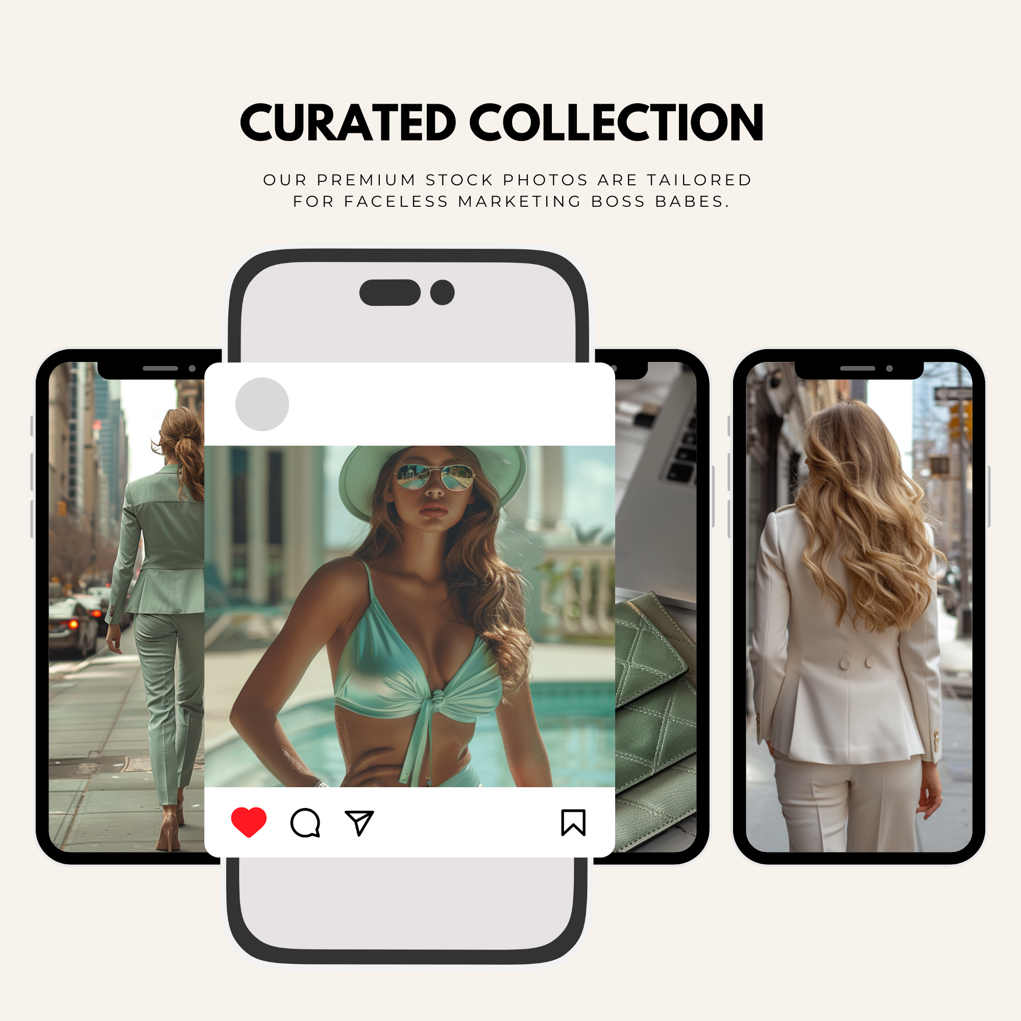 Showcase of premium stock images tailored for faceless marketing and branding. Ideal for social media, website design, and digital marketing.