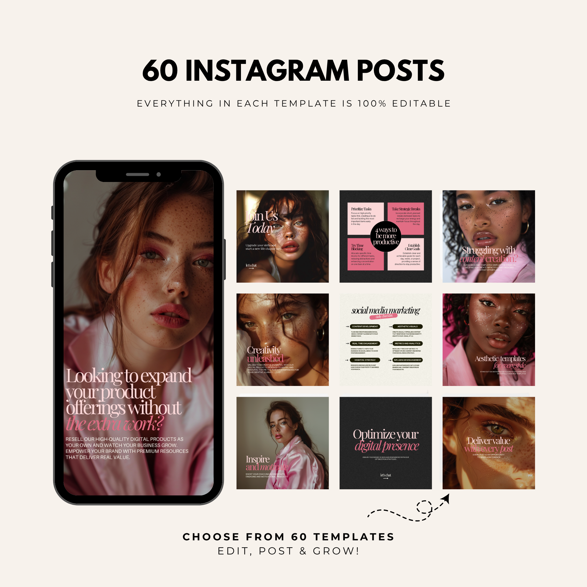 Elevated Muse Instagram Template Bundle - Elevate Her Agency
