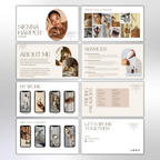 Professional UGC Portfolio Template: Fully customisable and Canva-editable, includes 9 pages for showcasing services, pricing, work samples, and more.