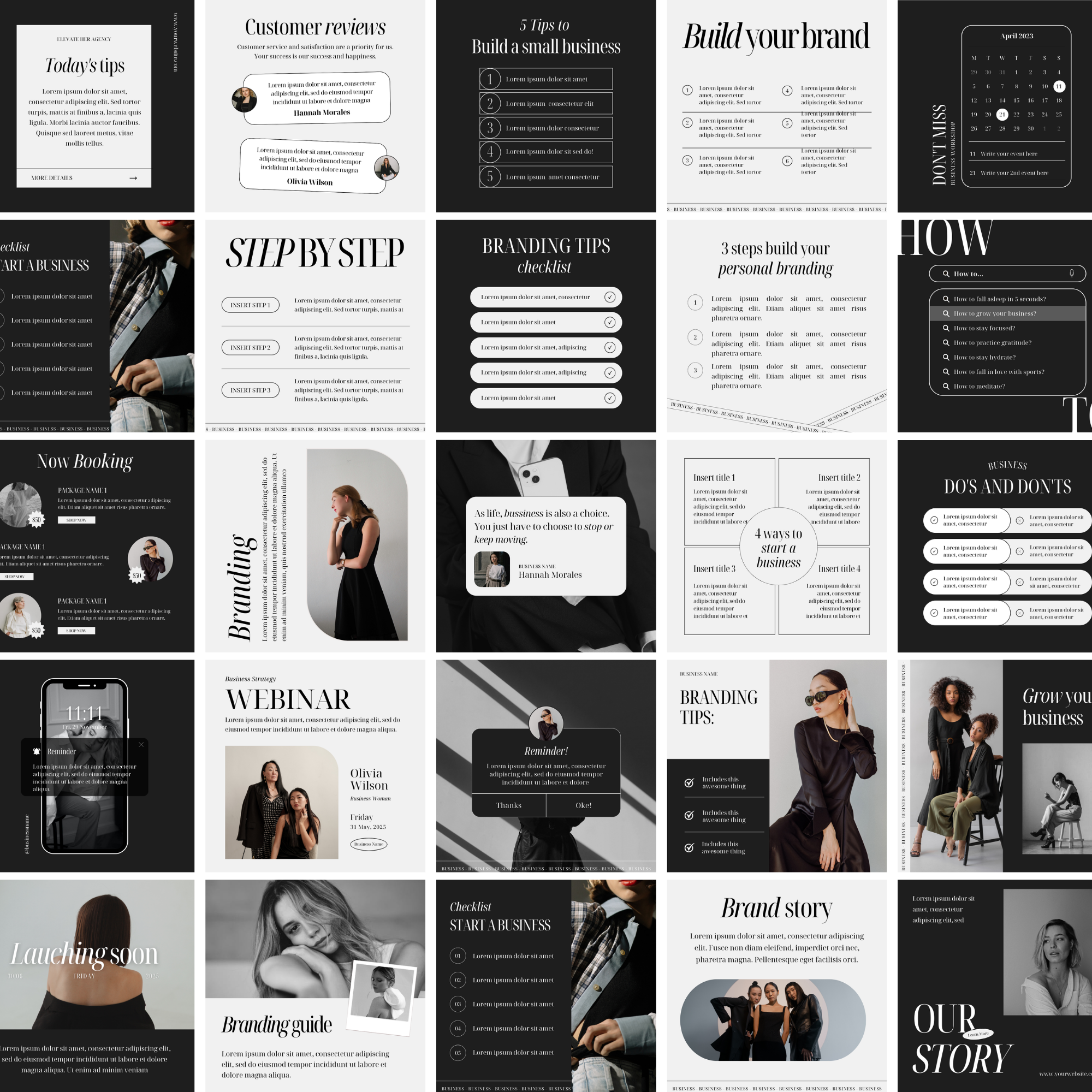 200 Coaching Instagram Templates - Elevate Her Agency