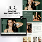 Luxury UGC portfolio website with a sophisticated layout for content creators and UGC professionals.