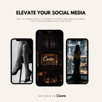 Mobile preview of dark luxury stock images for social media. Editable in Canva, ideal for Instagram stories, reels, and bold brand aesthetics.