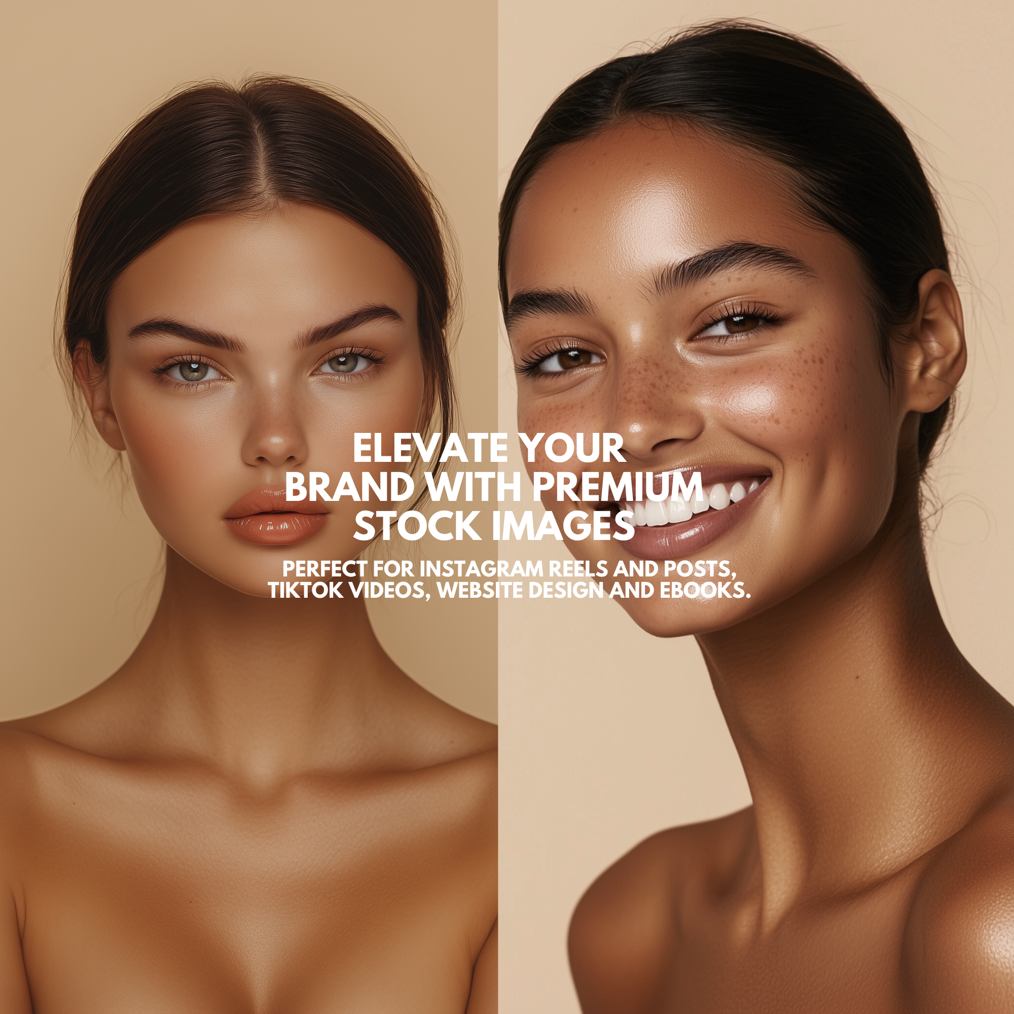 AI-generated photos showcasing flawless skin for beauty, wellness, and skincare brands